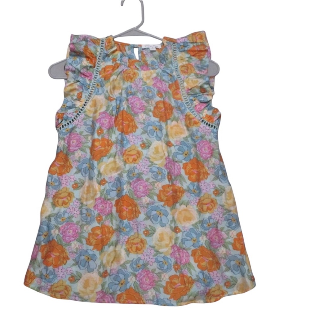 Blu Pepper Multicolor Floral Ruffle Blouse